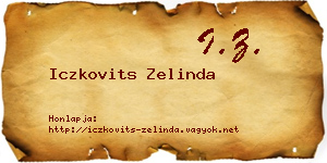 Iczkovits Zelinda névjegykártya